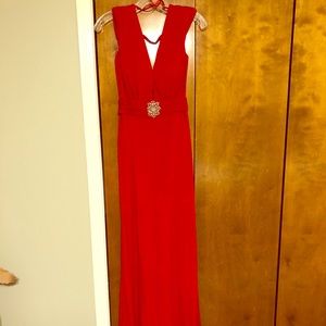 Red formal dress
